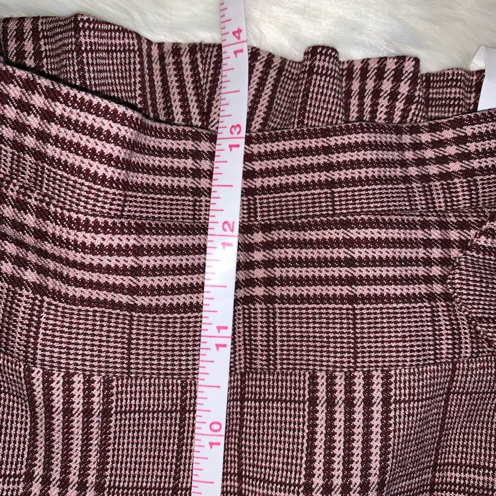 NWT {EXPRESS} High Waist Plaid Pull-On Ankle Pants - Picture 12 of 13